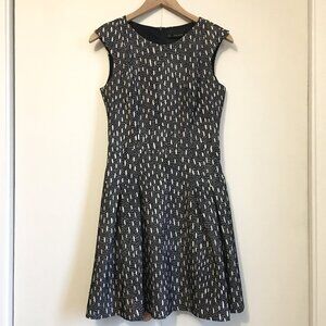 Zara Fit and Flare Cotton Scuba Sleeveless Dress Size Small